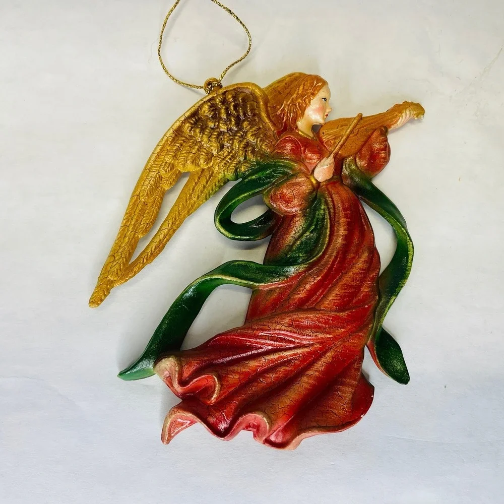 Vintage Christmas Hard Plastic Ornaments 3 Wise Men On Camels Nativity & Angle‎